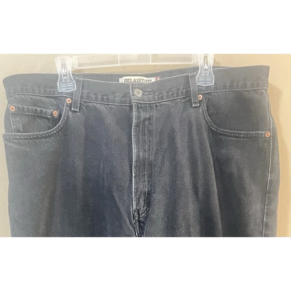 VTG Y2K 2007 Levis‎ 550 Black Jeans 41x28 Distressed Baggy Skater Grunge Goth